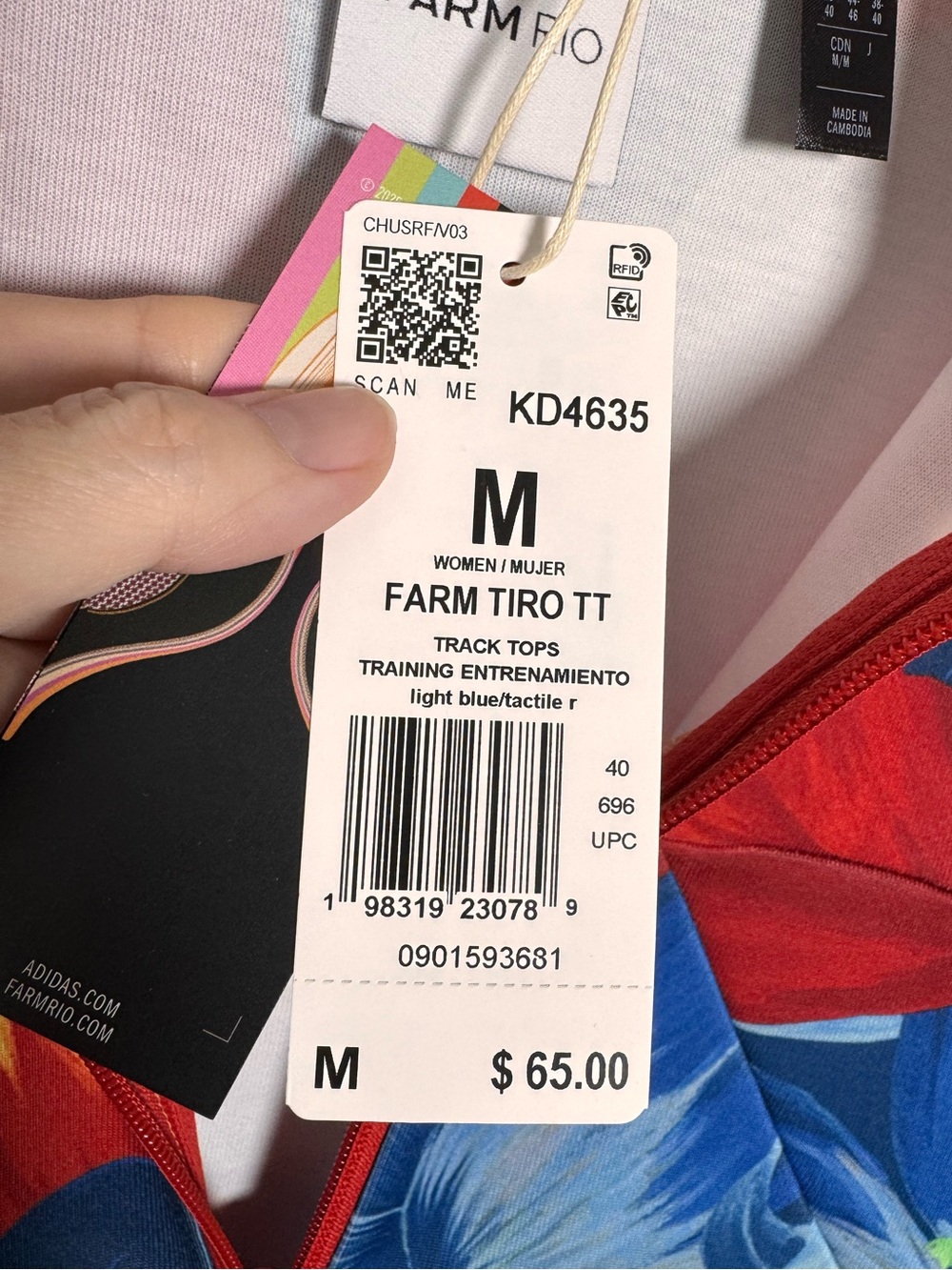 NWT adidas x FARM Rio House of Tiro Floral Track Jacket Women M - Picture 12 of 16